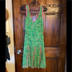 Green Silk BCBG Dress